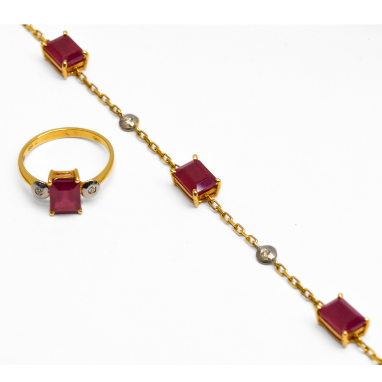 Picture of Ruby & Diamond Bracelet & Ring 
